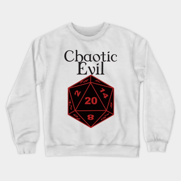 Chaotic Evil Alignment Crewneck Sweatshirt by DennisMcCarson